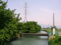 [風景・景観][空][河川]拾ヶ堰（長野県安曇野市）