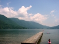 [風景・景観][空][湖]木崎湖畔（長野県大町市）