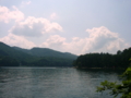 [風景・景観][空][湖]木崎湖畔（長野県大町市）