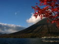 [空][山][紅葉]中禅寺湖畔 （栃木県日光市）