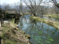 [風景・景観][河川]蓼川・万水川の合流地（大王わさび農場）にて