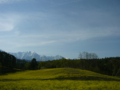 [風景・景観][空][菜の花]中山高原（長野県大町市）