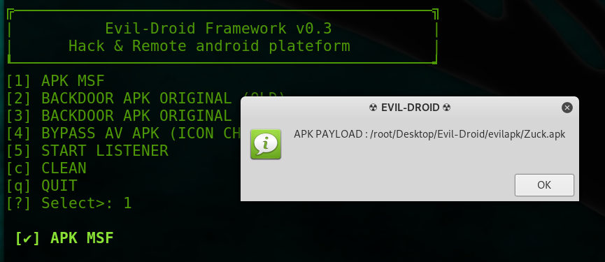 Android Hacking with Evil-Droid - Zuck3r’s Study