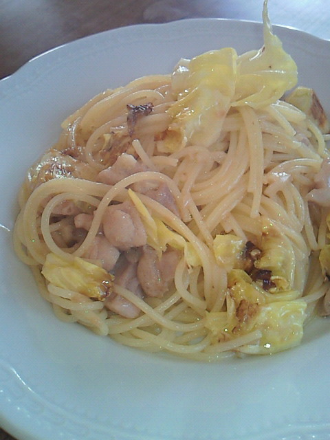 個別 パスタ 鶏胸肉とキャベツのパスタ 梅風味のはずだった の写真 画像 料理 パスタ A Kuma3 S Fotolife