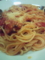 ベーコンのトマトパスタ