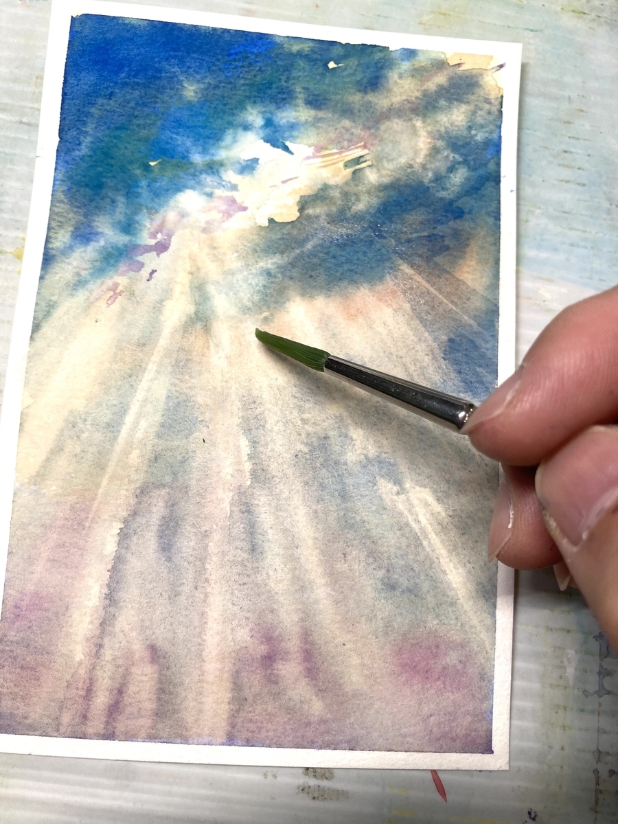 天使の梯子を描く - ニシナのエブリディ絵ブログ