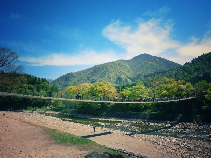 白川郷のせせらぎ橋