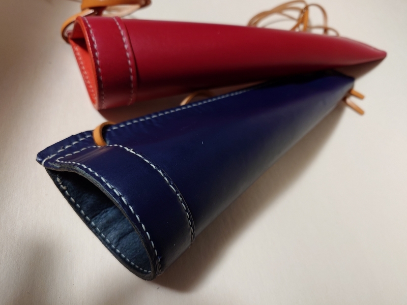 レザークラフト、コントラバスの弓ホルダー完成 - 石川県の片隅から