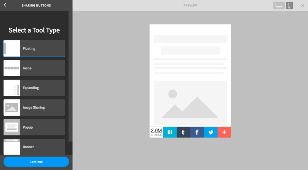 シェアボタンを画面横や画面下に固定/追従したいならAddThisがオススメ！ スマホビュー