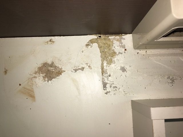 引き出しの台が腐食
