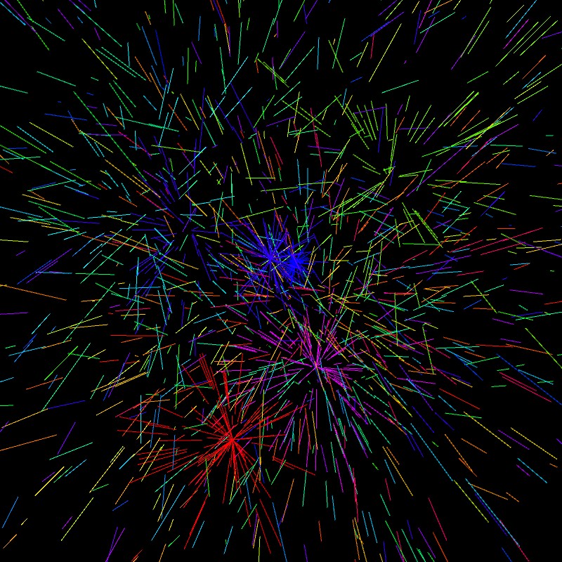 サイバーな花火 Daily Creative Coding