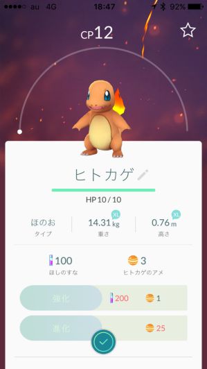 ポケモンgoプレイ画面