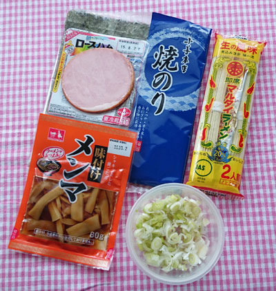 マルタイラーメンの材料