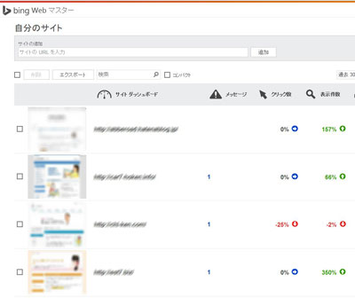 登録サイト一覧