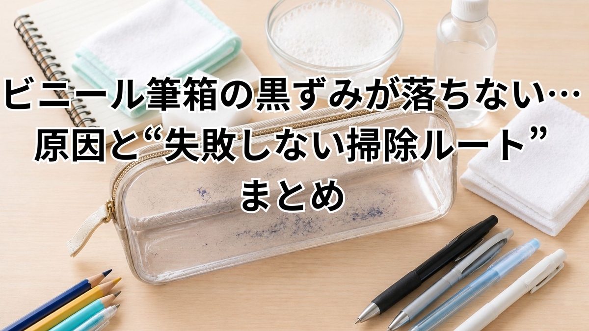 ビニール筆箱の黒ずみが落ちない…原因と“失敗しない掃除ルート”まとめ