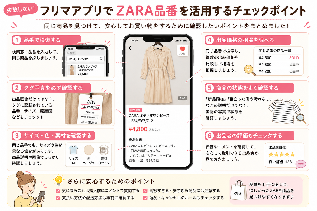 ZARAの商品を品番で探す方法｜公式サイト・店舗・フリマで活用するコツ 