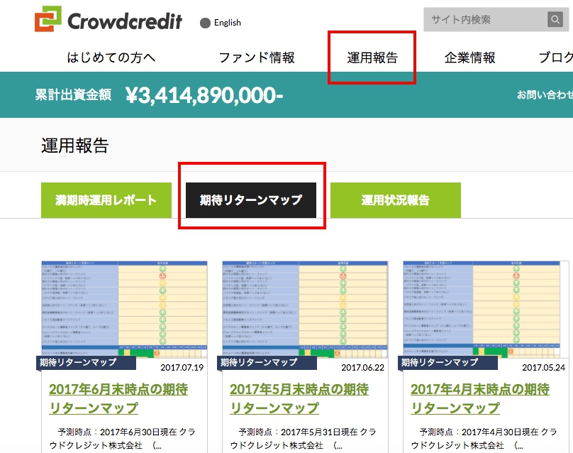 クラウドクレジットの実績の確認方法 クラウドクレジットの実績の確認方法