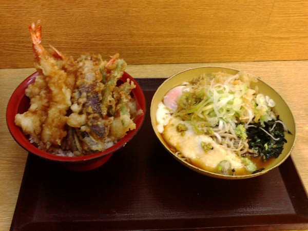 いわもとQ 新宿店 上天丼セット+α