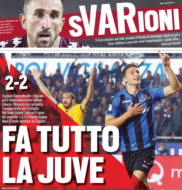 試合後コメント 17 18 セリエａ第7節 アタランタ対ユベントス No Juve No Life