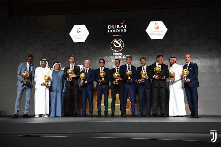 グローブ・サッカー・アワード2018の受賞式 画像:グローブ・サッカー・アワード2018の受賞式