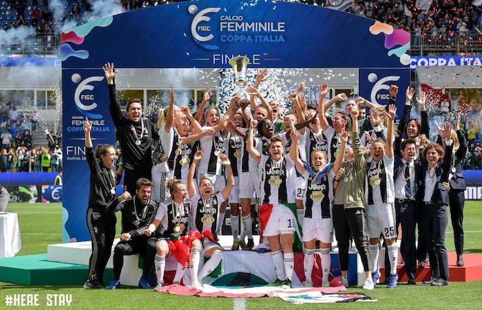 女子コッパ・イタリアも制したユベントス 画像:女子コッパ・イタリアも制したユベントス