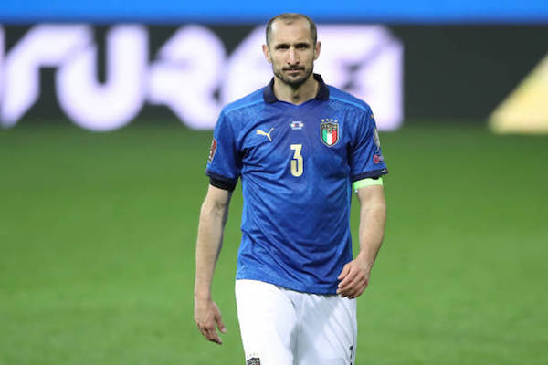 イタリア代表から離脱したキエッリーニ 画像:イタリア代表から離脱したキエッリーニ