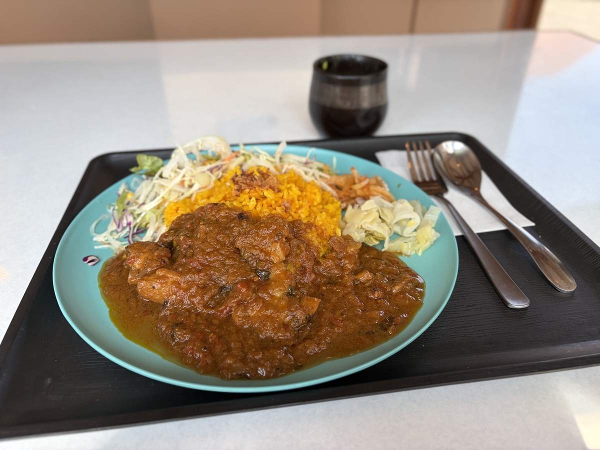 チキンカレーとスープのセット