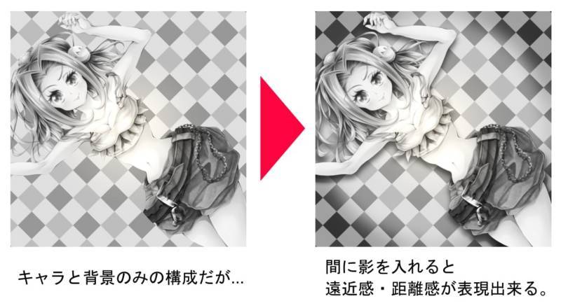 全体的に影を入れた