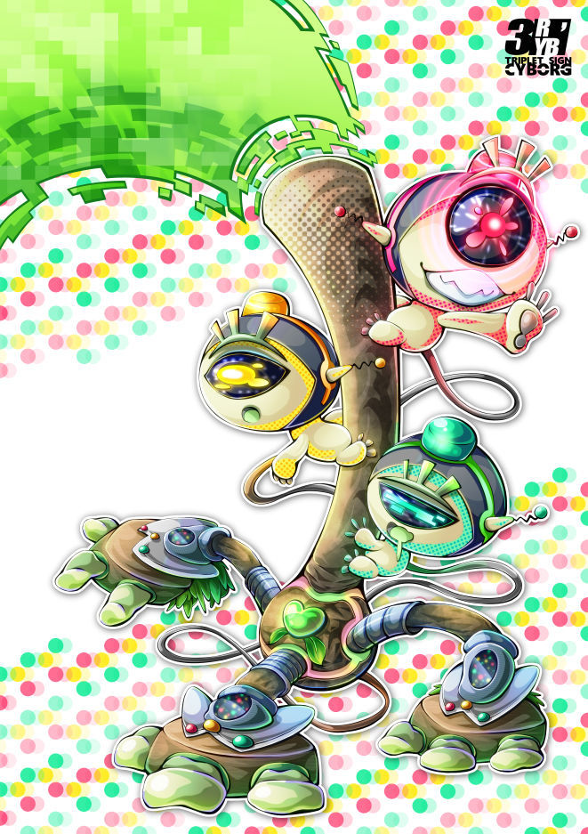 信号機のキャラクターイラスト完成形