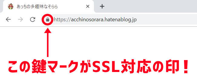ssl対応の鍵マーク