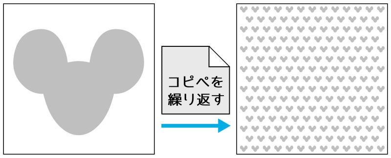 ねずみのトーン模様を作る