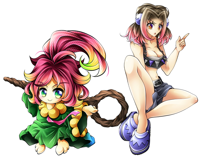 オベちゃんとパンドラ姉さんのキャラクターイラスト