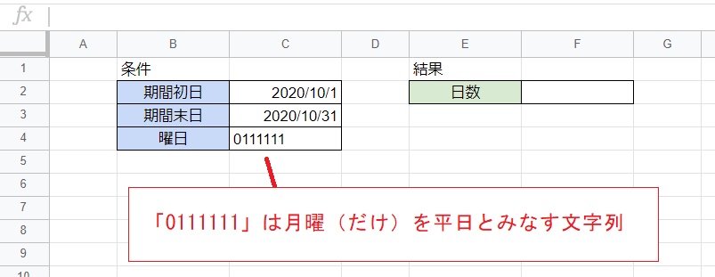Gスプレッドシート 期間中の特定の曜日を数える いきなり答える備忘録