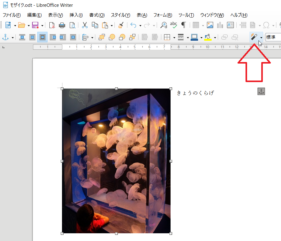 LibreOffice Writer)画像にモザイクをかける - いきなり答える備忘録