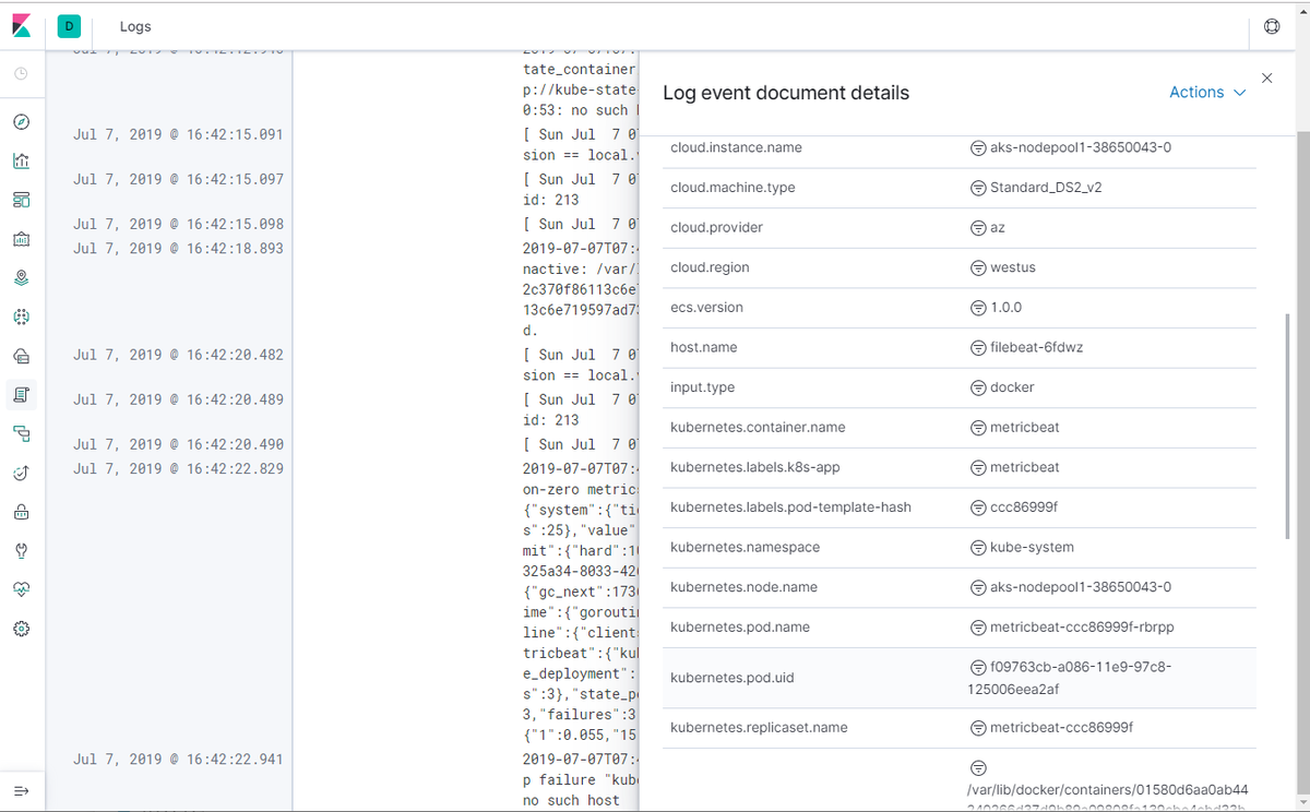 Logs UI Detail