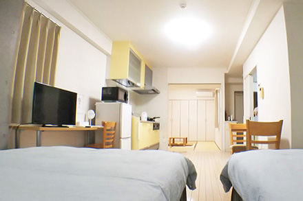 43㎡の広いお部屋！ 全室禁煙ルーム！