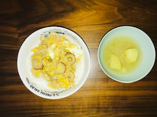 7 24 ちくわ玉子丼 朝ごはん担当日記