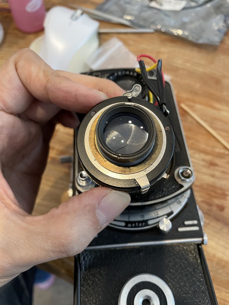 分解清掃 Minoltacord AUTOMAT 75mm F3.5 #9233 Minoltacord 分解修理をしてみました。 - Futatabi-Hajimeru