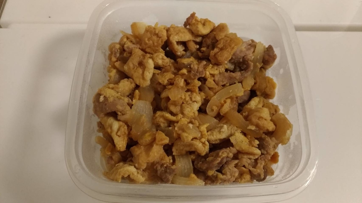 油揚げ 豚肉 玉ねぎの卵とじ Adagioひでの出張中