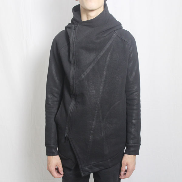 ユリウス 16AW コーティング シームド ツイスト パンツ黒2 JULIUS