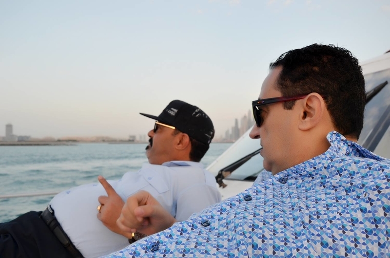 Mohamed Dekkak & Abderrahim Khaoutem having the Sea adventure on exotic Yacht at Dubai #luxurybo