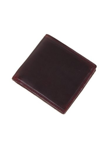 (ザ・スーツカンパニー) クロムエクセルレザー 二つ折りウォレット/Fabric by HORWEEN/ ワインレッド