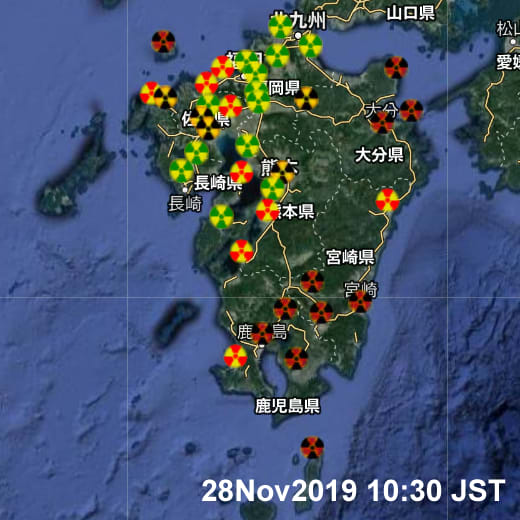 放射線情報-NETC観測図(NOV28 10:30AM JST) - (新)日本の黒い霧