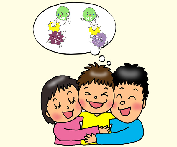 笑いが絶えない家族とNK細胞活性化