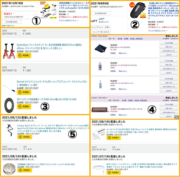 ネット通販で買った商品