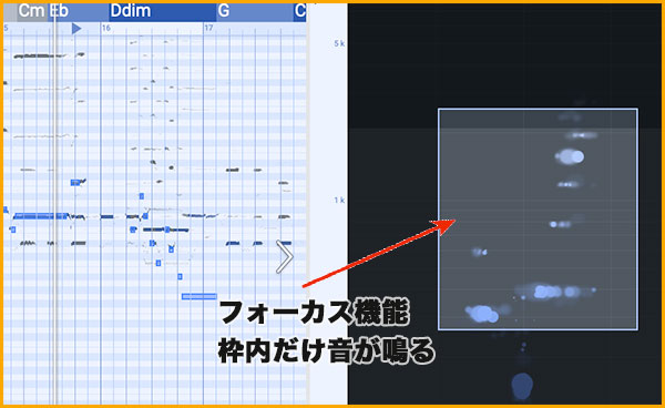 decodaの範囲指定枠