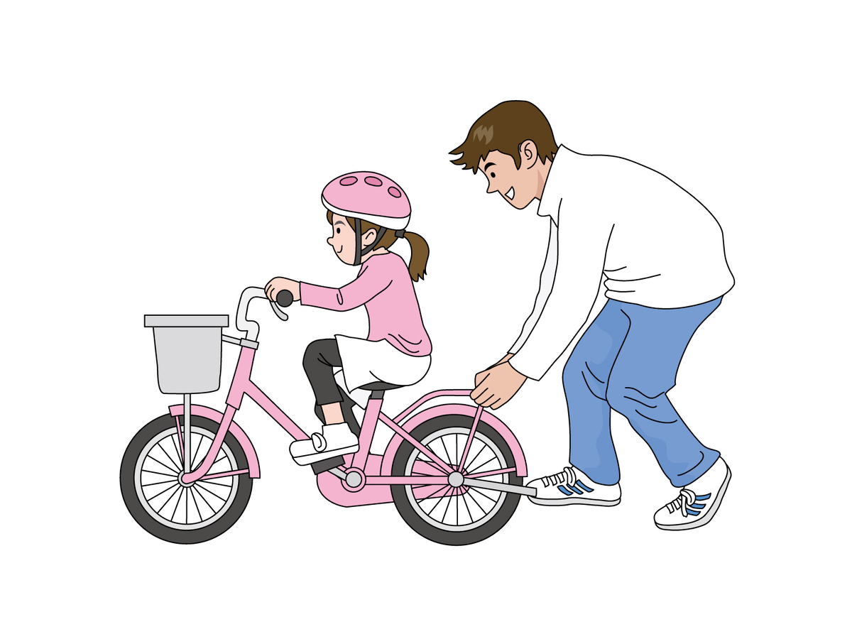 自転車に乗る練習