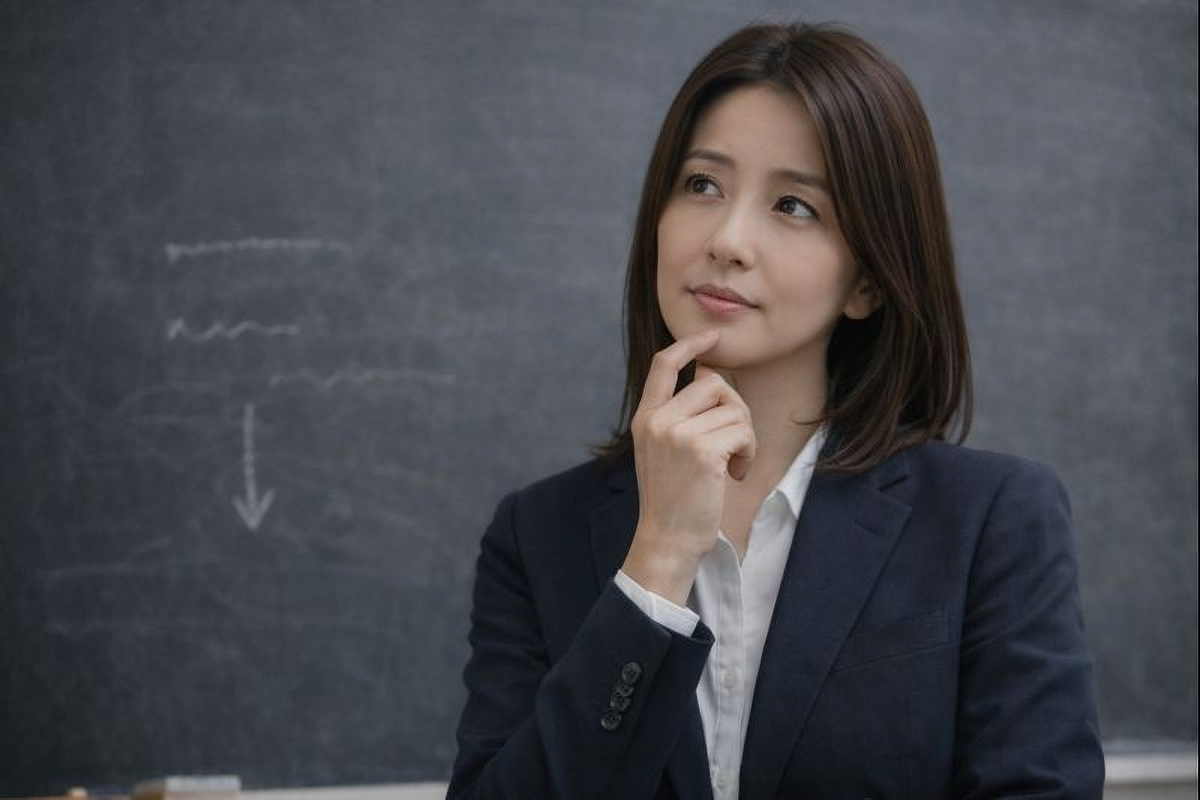 思案している様子の女性の画像