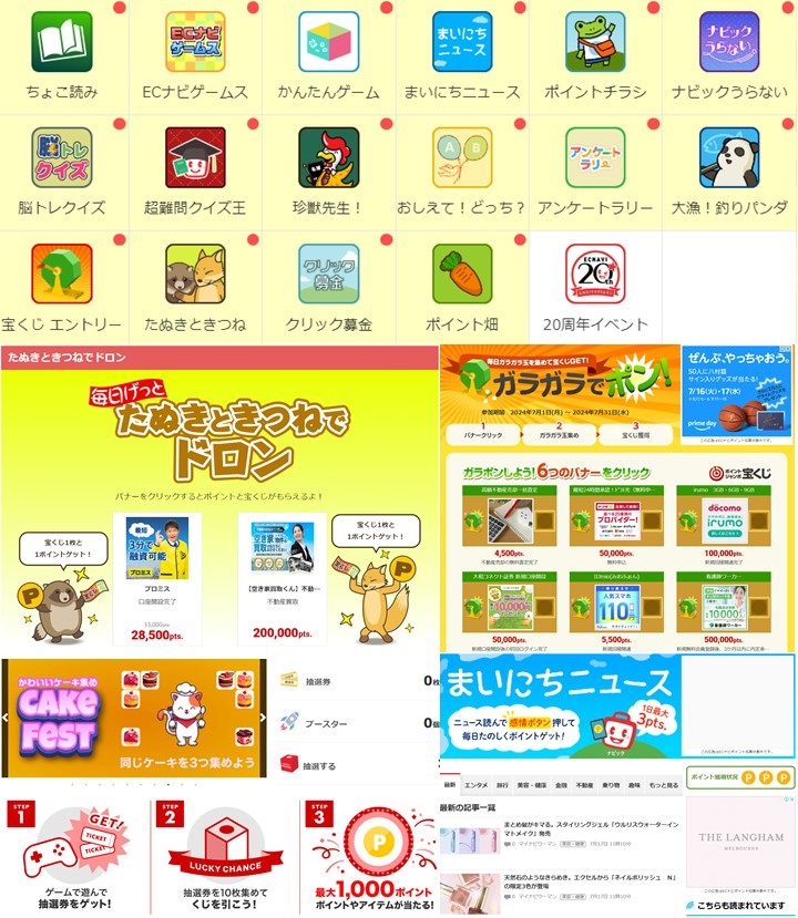 ecナビゲーム情報コンテンツ