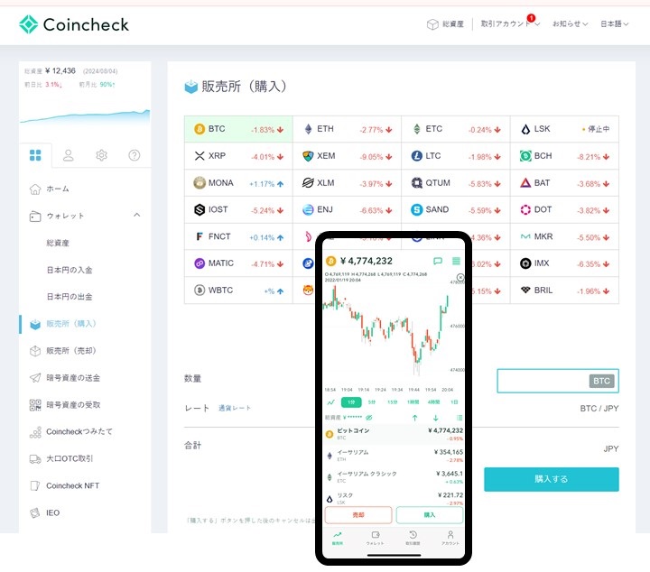 Coincheck販売所